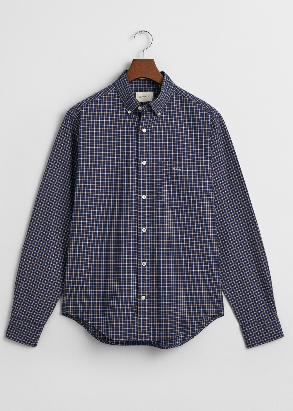 Jaspe Tattersall Shirt AW24 - Persian Blue - 5