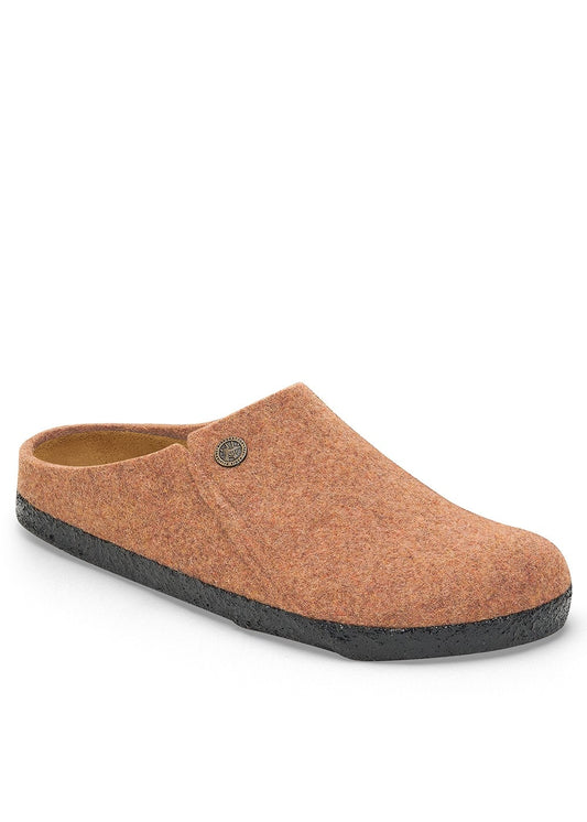 Zermatt Rivet Wool Felt Clogs - Toffee Melange - 1