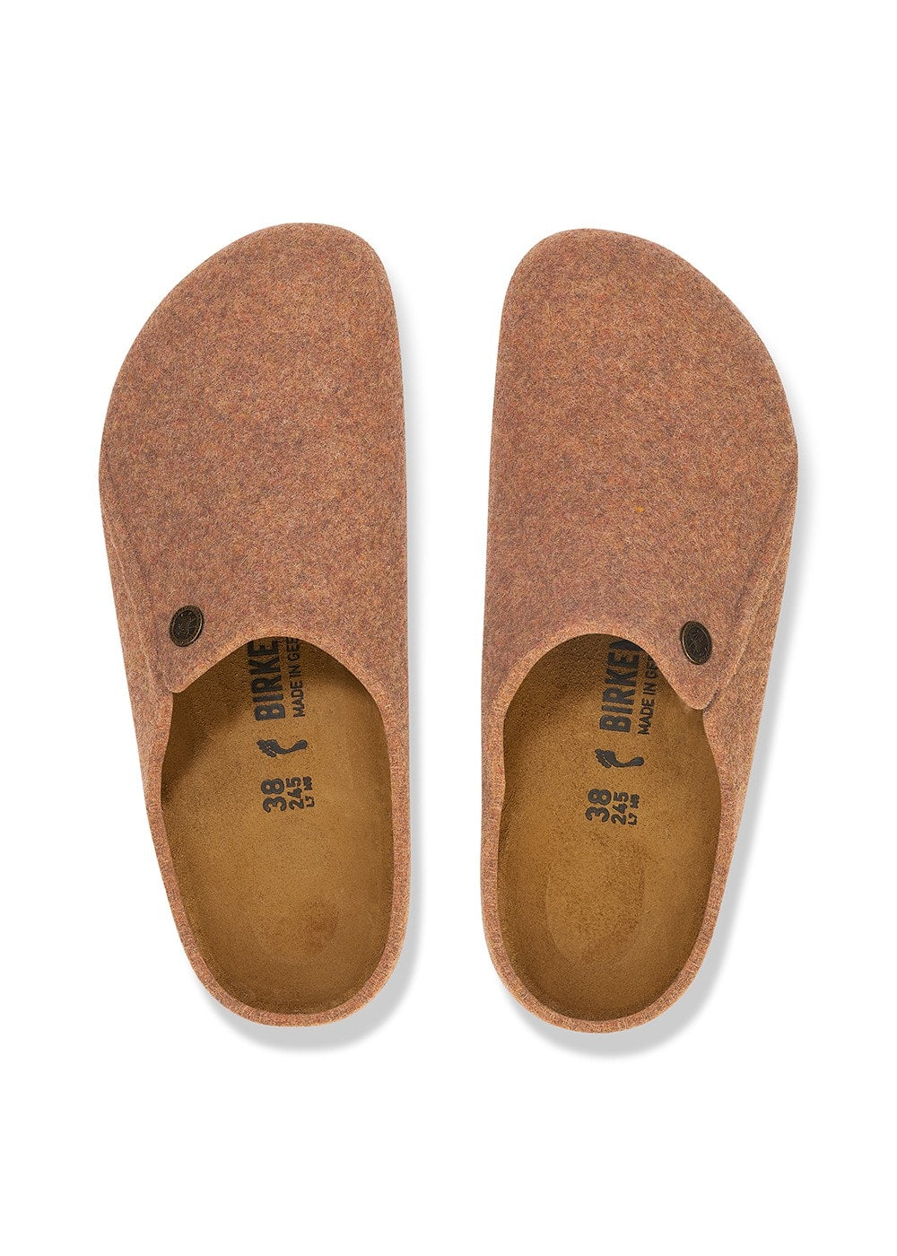 Zermatt Rivet Wool Felt Clog - Toffee Melange - 3