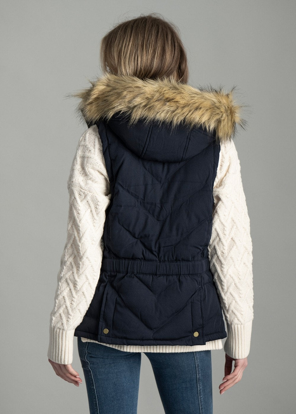 Charlotte Padded Gilet AW24 - Navy Blue - 4