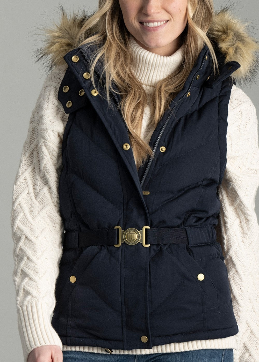 Charlotte Padded Gilet AW24 - Navy Blue - 6