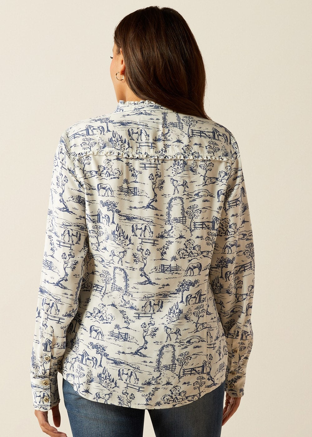 Clarion Blouse - Toile De Jouy Print - 5