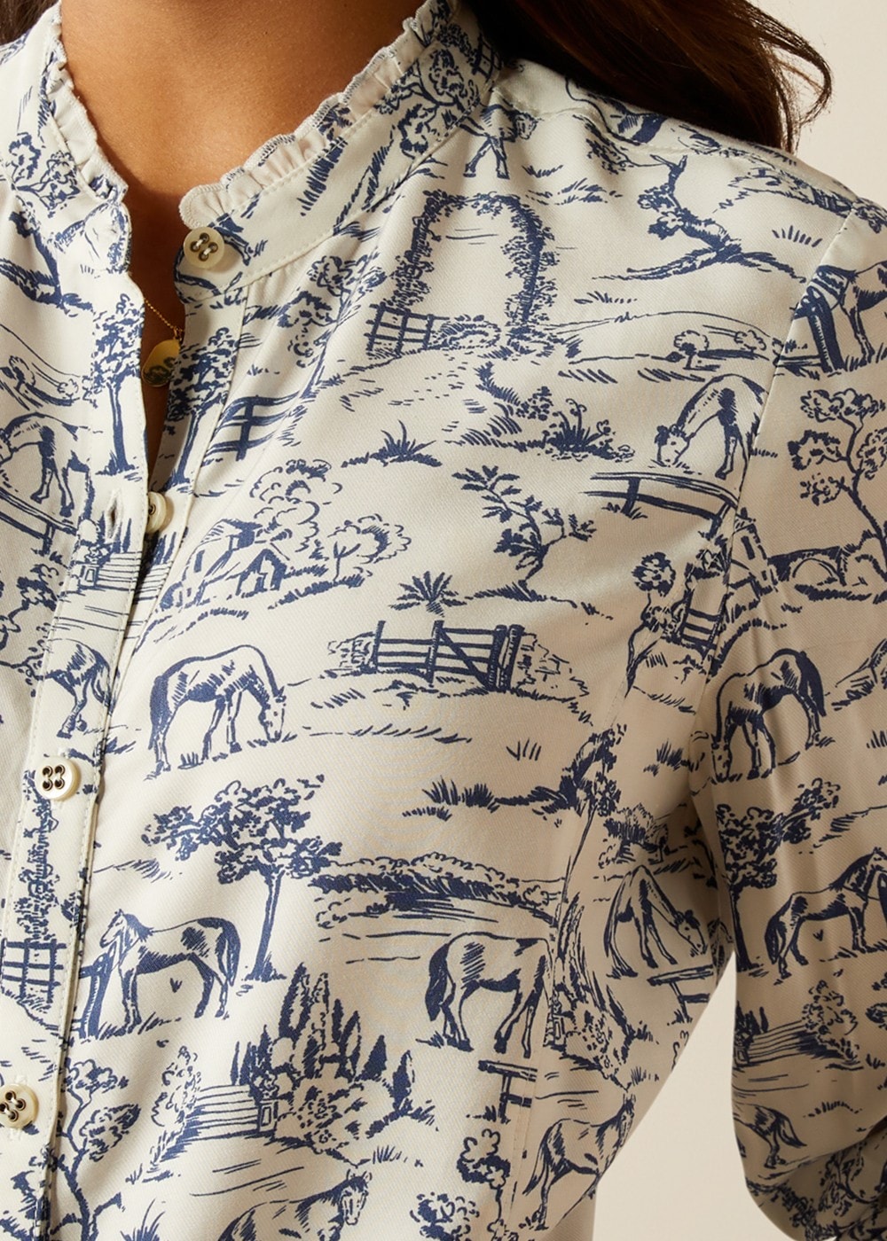 Clarion Blouse - Toile De Jouy Print - 6