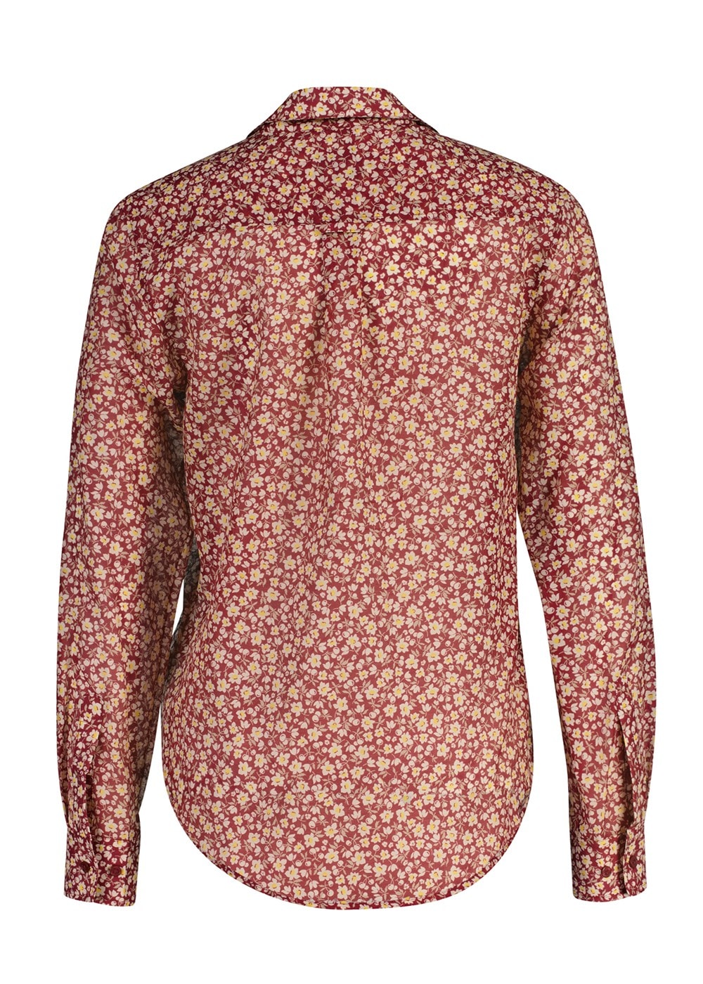 Floral Cotton Silk Shirt - Plumped Red - 7