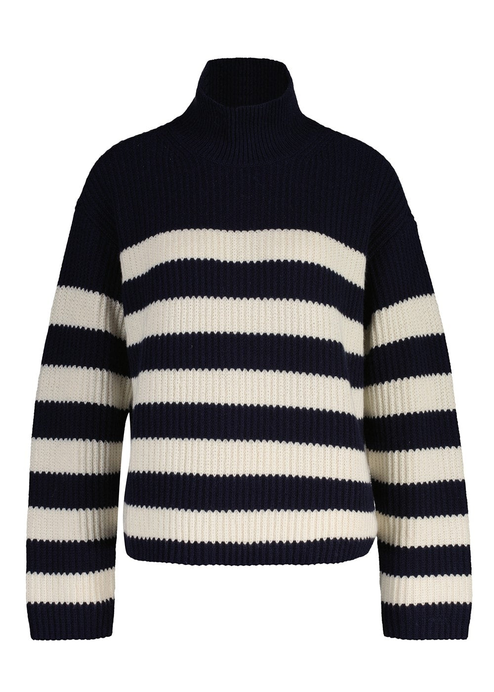 Breton Stand Collar Jumper AW24 - Evening Blue - 6