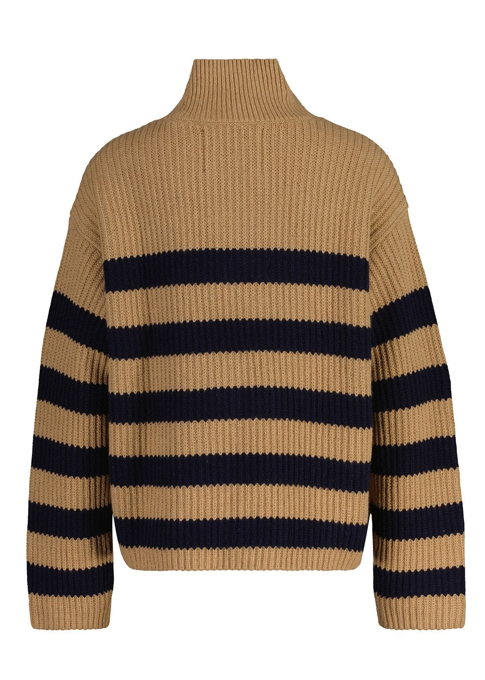 Breton Stand Collar Jumper AW24 - Caramel Beige - 6