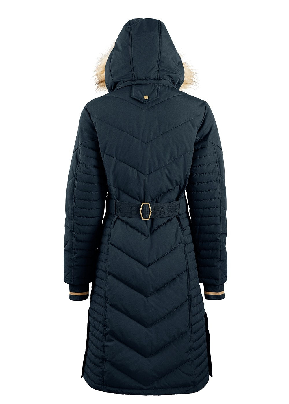 Charlotte Padded Longline Coat AW24 - Navy Blue - 10