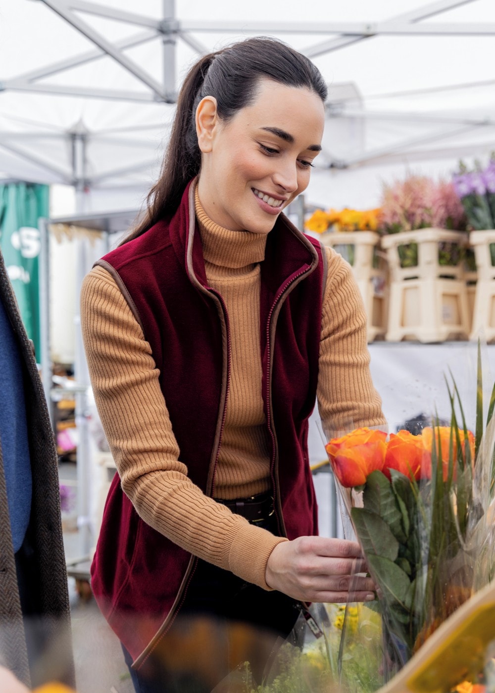 Lyndon Fleece Gilet - Claret - 6