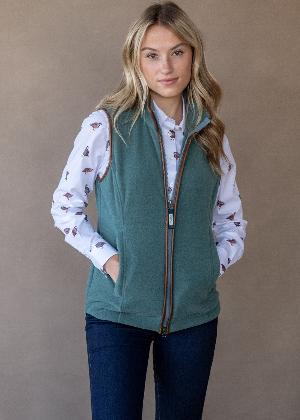 Lyndon Fleece Gilet - Duck Egg - 2