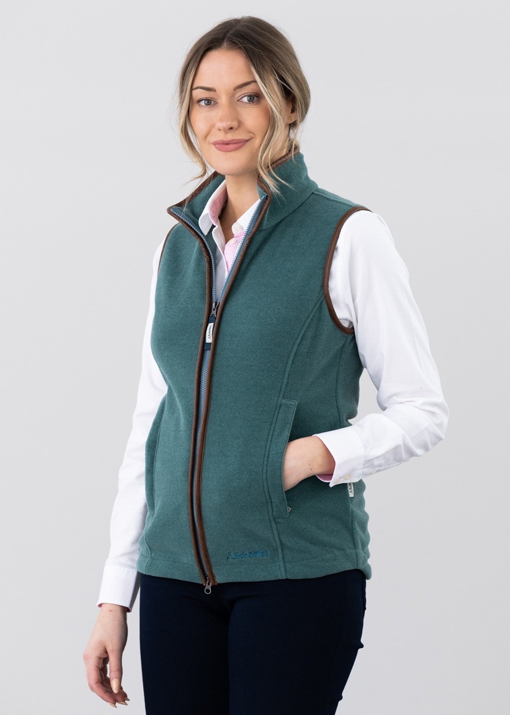 Lyndon Fleece Gilet - Duck Egg - 3