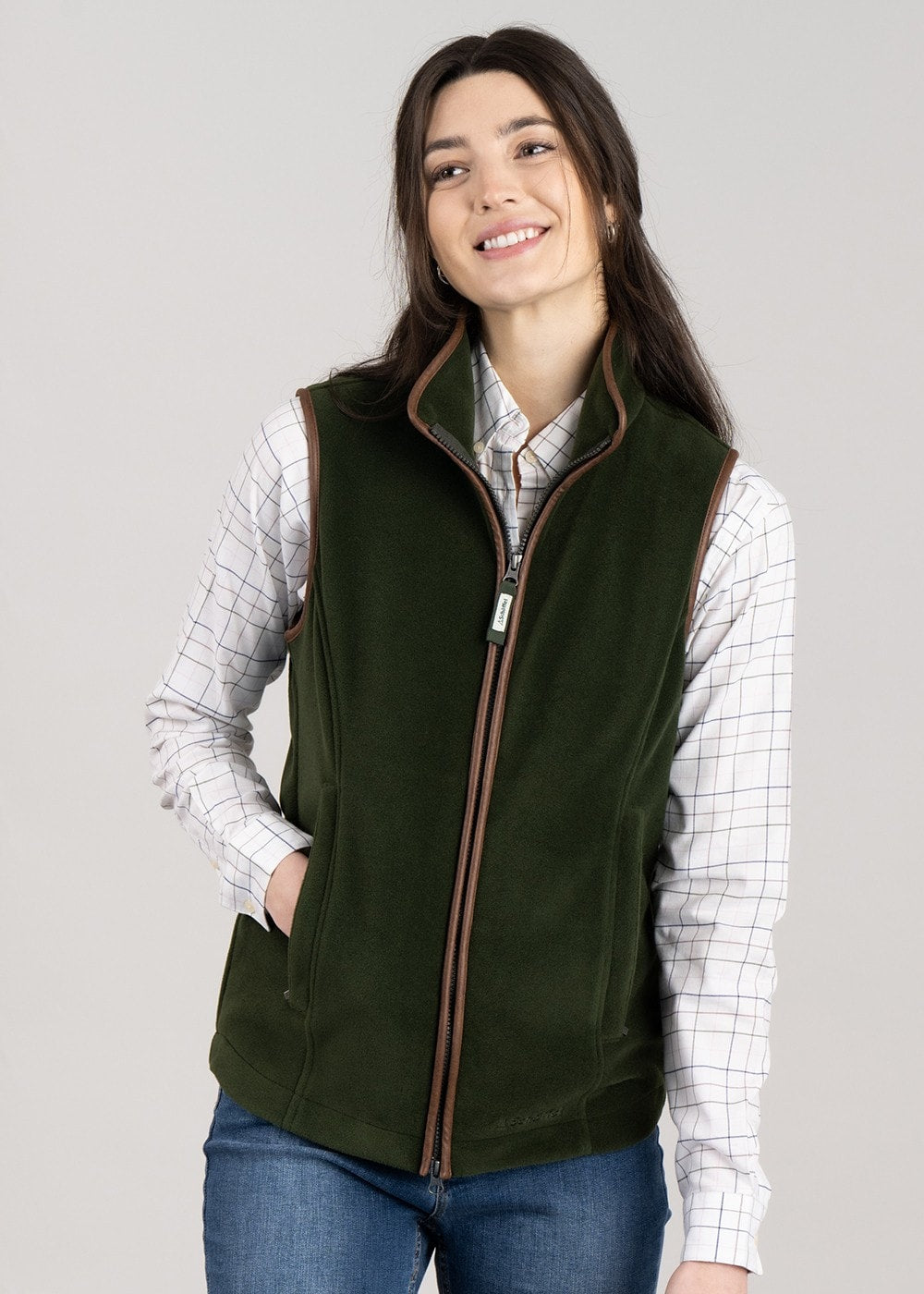 Lyndon Fleece Gilet - Forest - 3