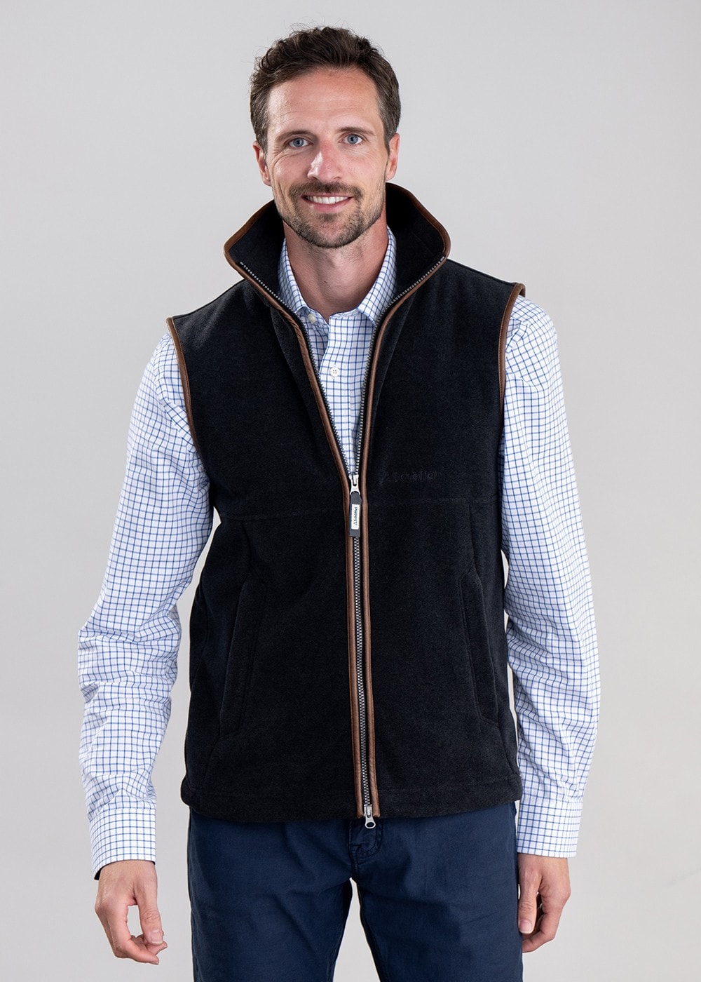 Oakham Fleece Gilet - Gunmetal - 1