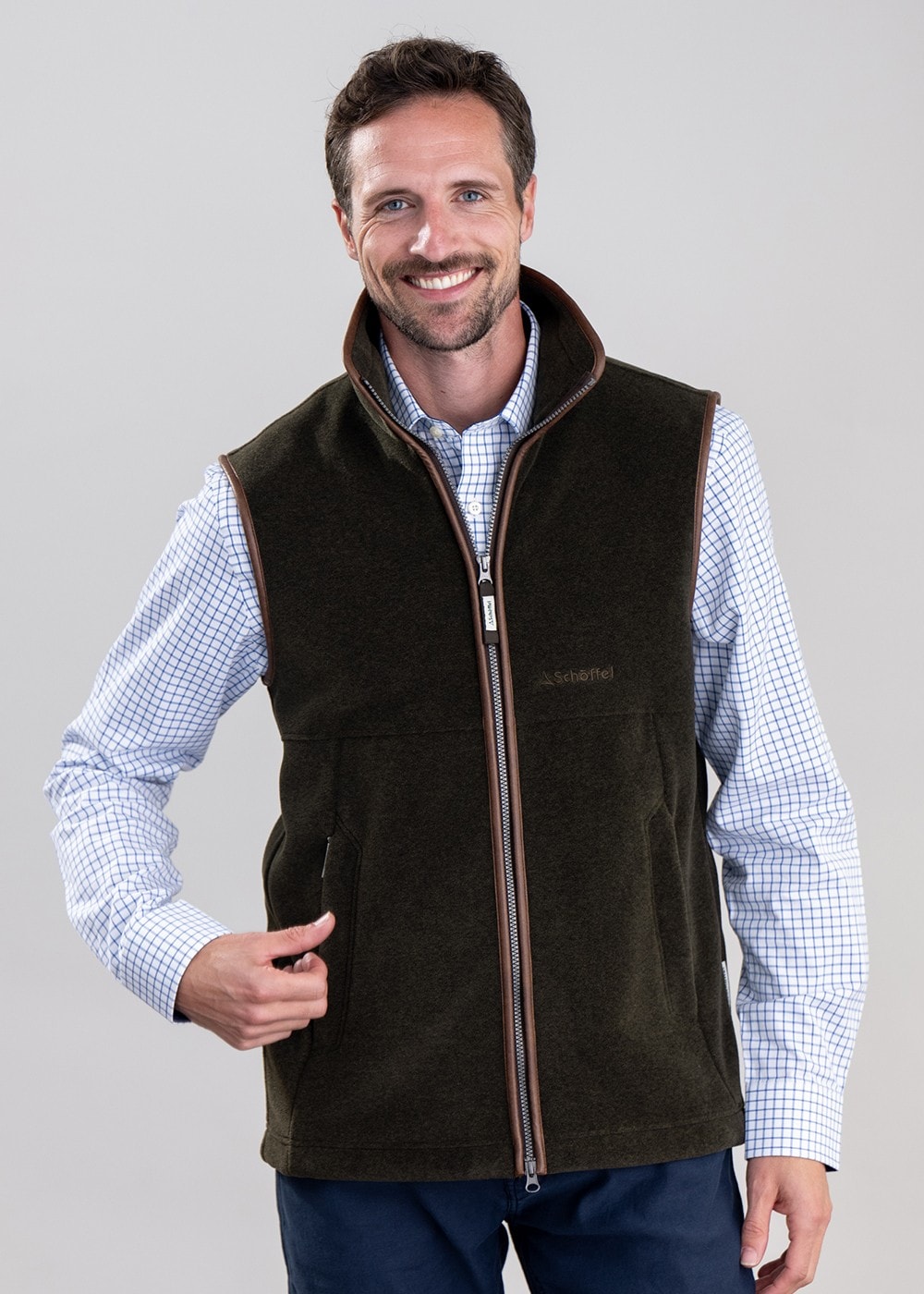 Oakham Fleece Gilet - Dark Olive - 2