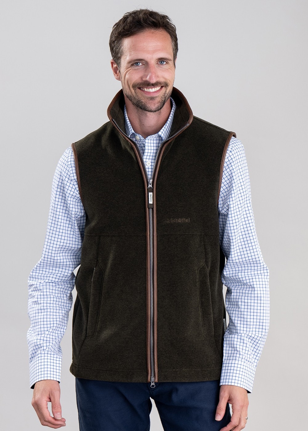 Oakham Fleece Gilet - Dark Olive - 3