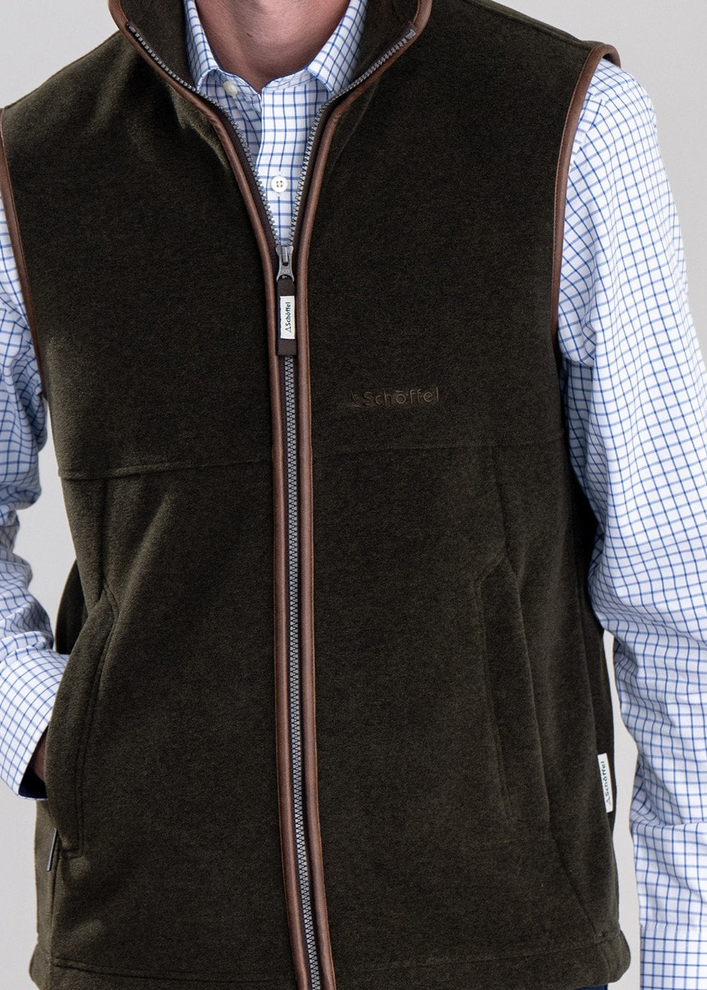 Oakham Fleece Gilet - Dark Olive - 4