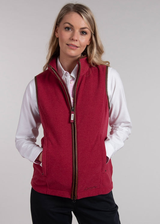 Lyndon Fleece Gilet - Pomegranate - 1