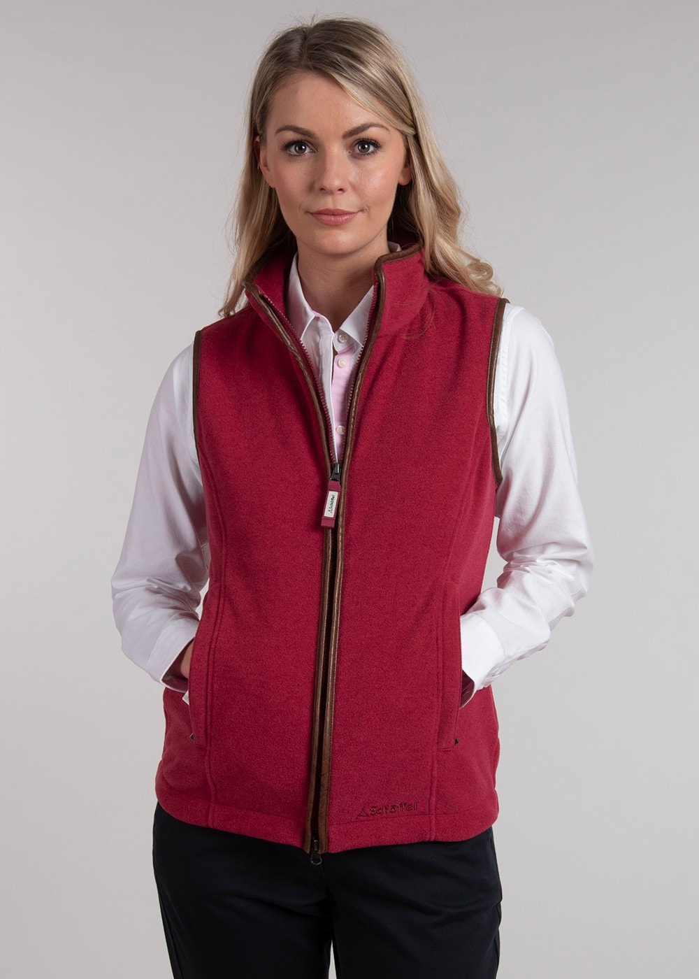 Lyndon Fleece Gilet - Pomegranate - 3