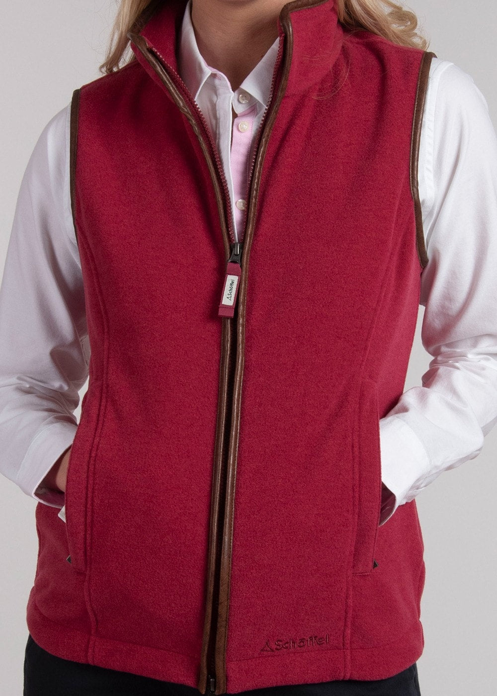 Lyndon Fleece Gilet - Pomegranate - 5