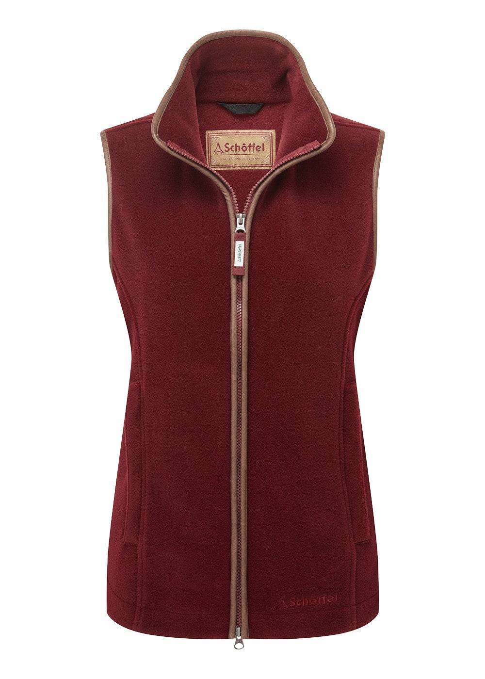 Lyndon Fleece Gilet - Claret - 7