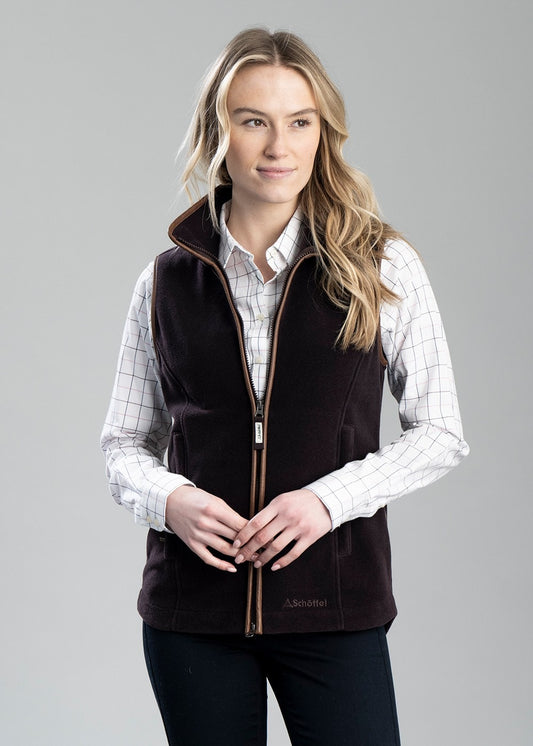 Lyndon Fleece Gilet - Port - 1