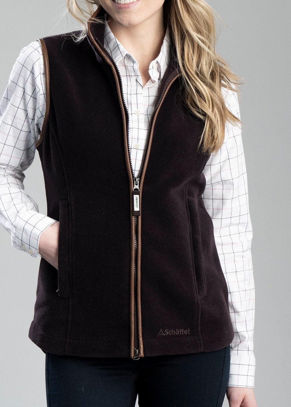 Lyndon Fleece Gilet - Port - 4