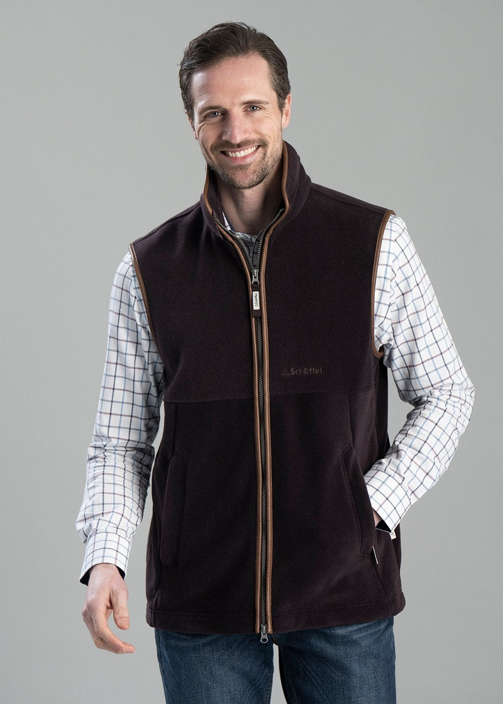 Oakham Fleece Gilet - Port - 3