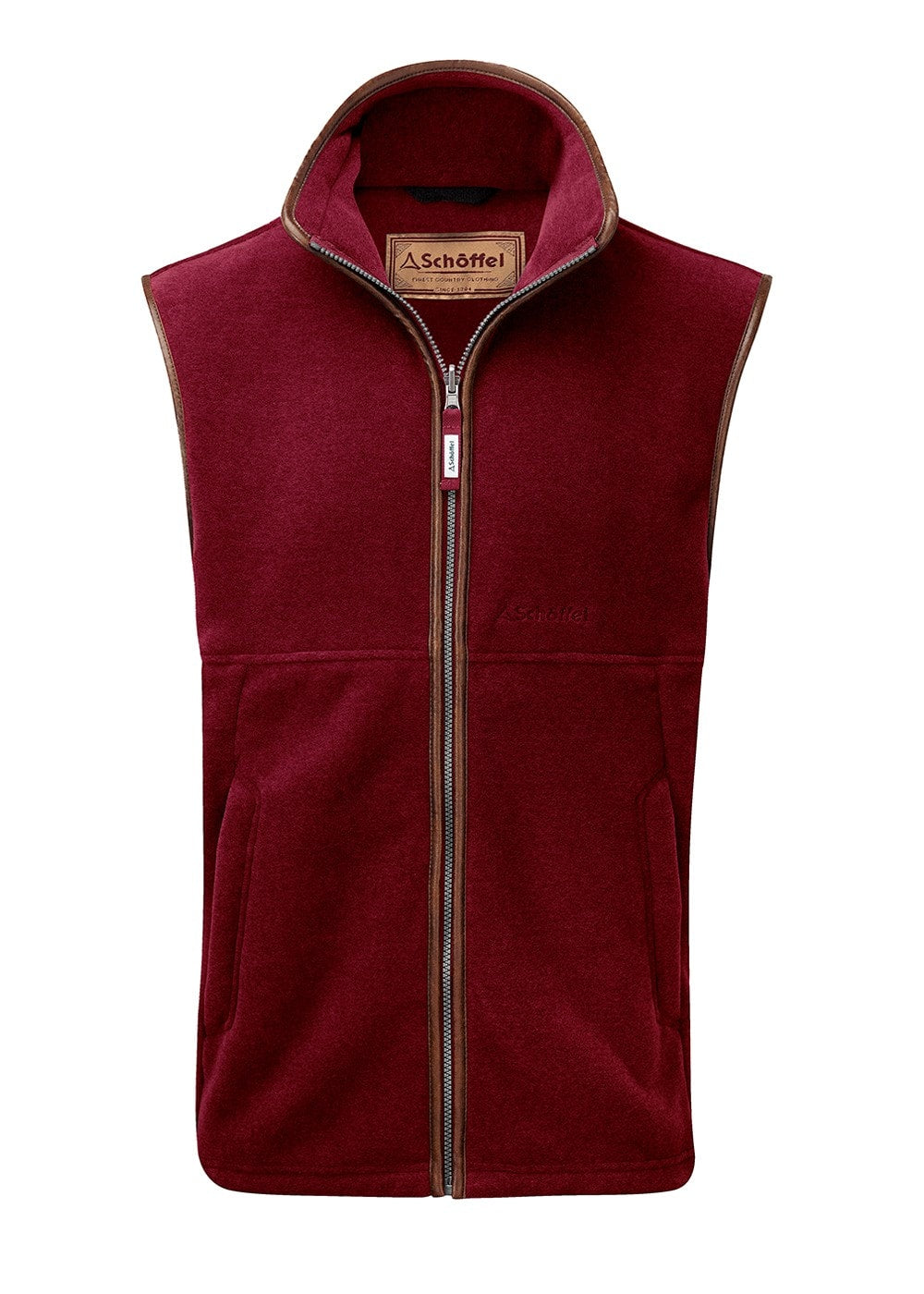 Oakham Fleece Gilet - Claret - 6