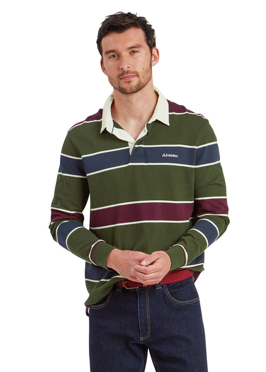 Porthtowan Rugby Top AW24 - Woodland and Wine - 1