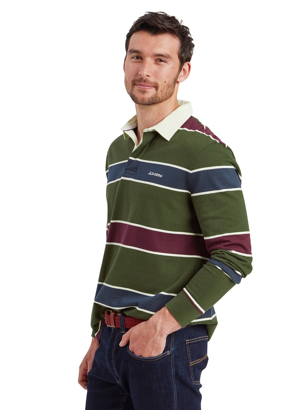 Porthtowan Rugby Top AW24 - Woodland and Wine - 3