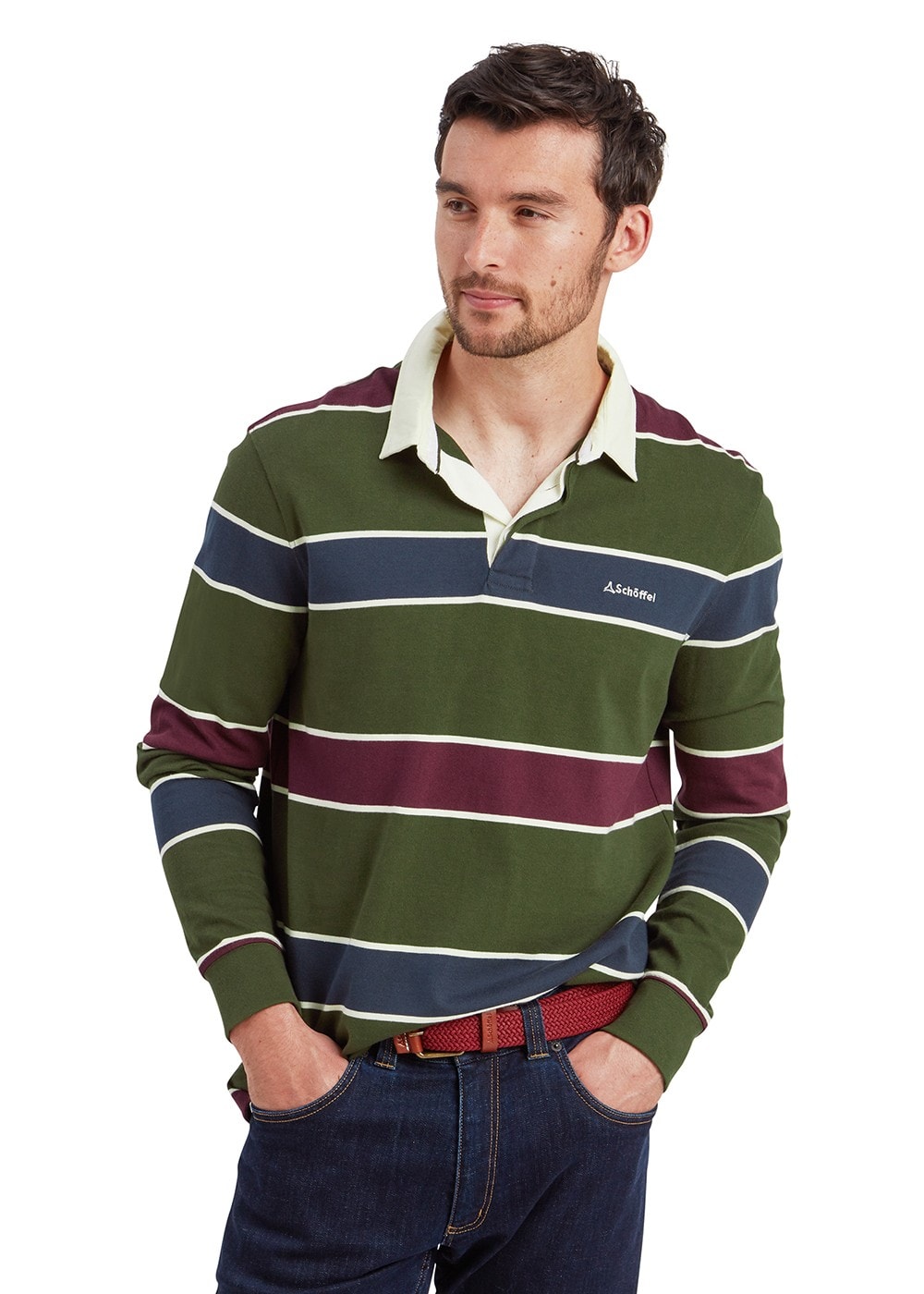 Porthtowan Rugby Top AW24 - Woodland and Wine - 5