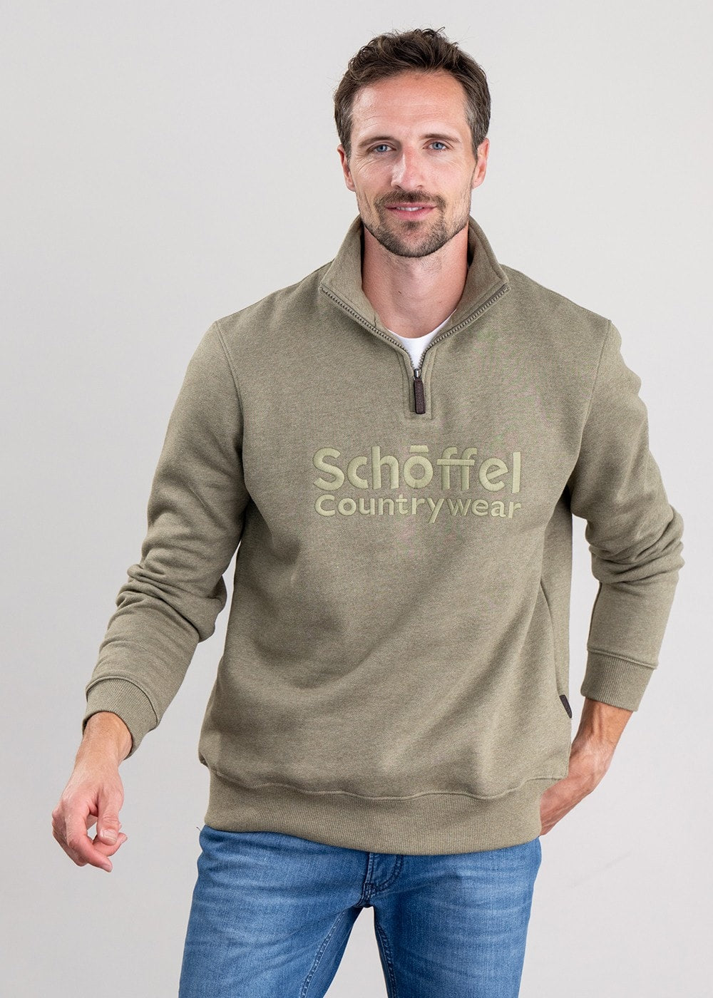 Bude Sweatshirt - Light Khaki Marl - 4