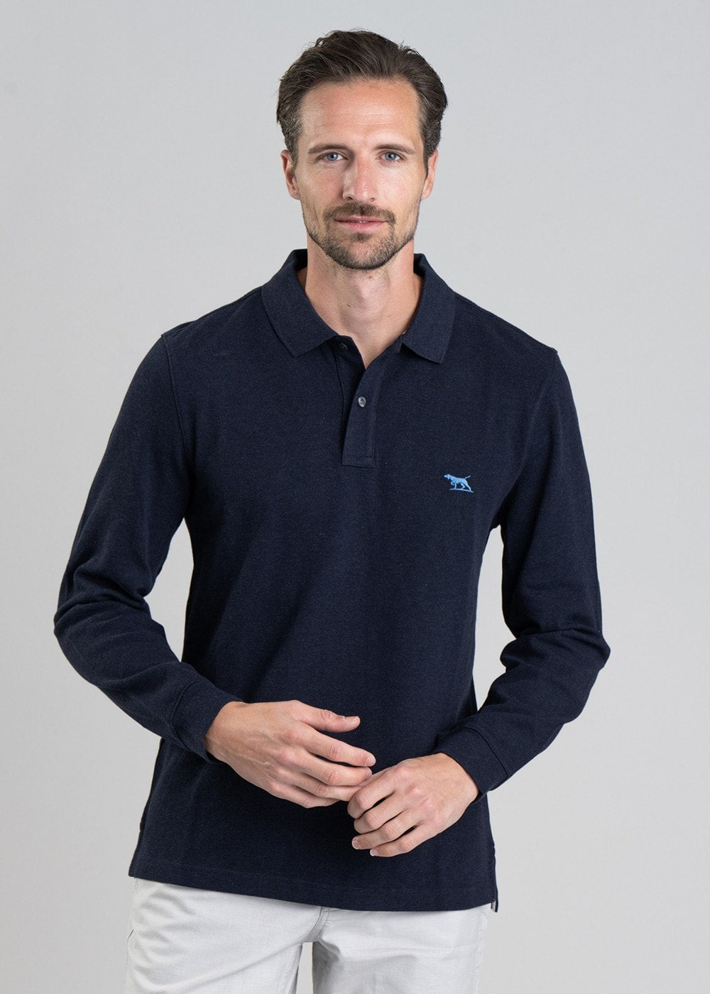 Gunn Long Sleeved Polo - Navy - 4