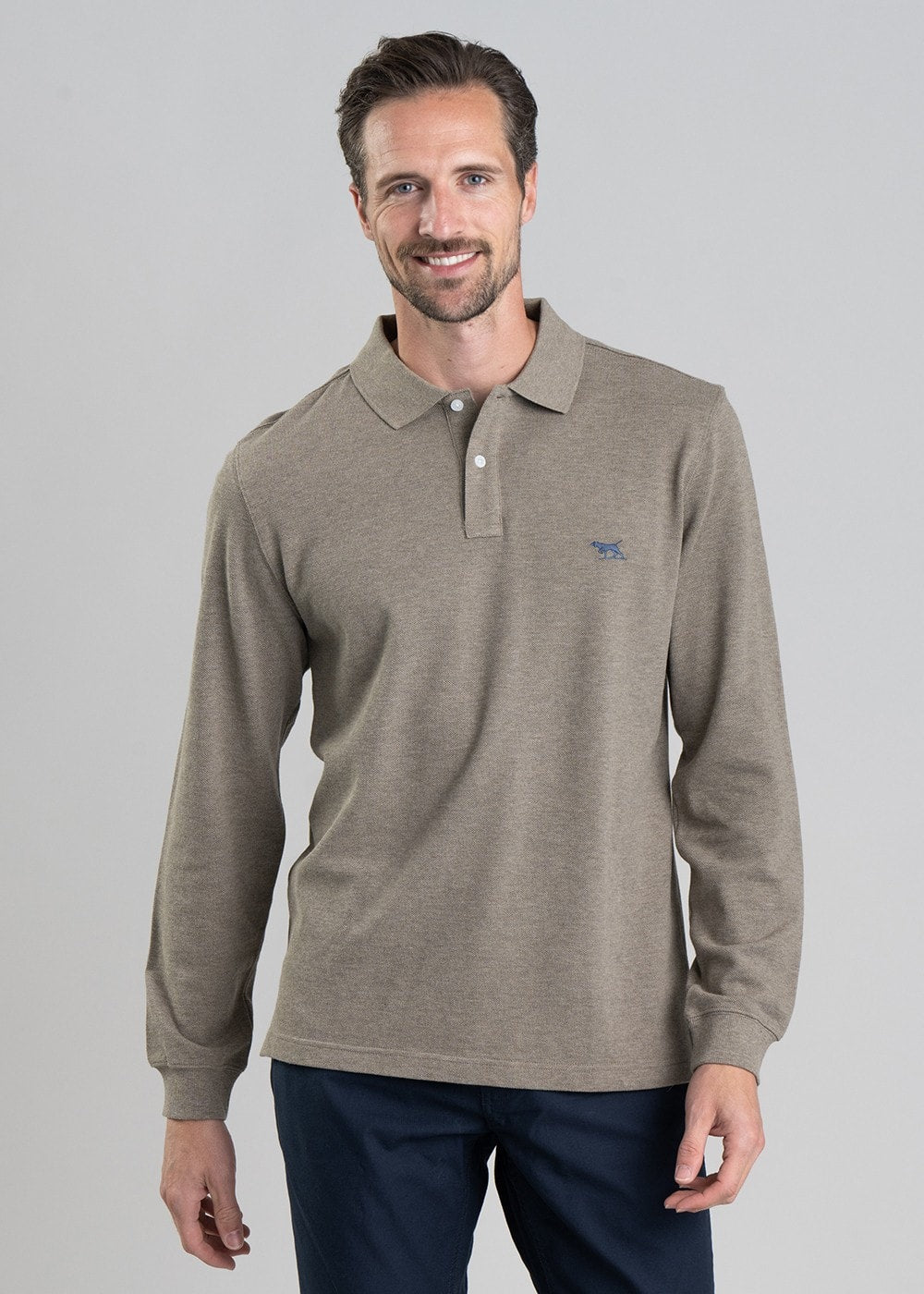 Gunn Long Sleeved Polo - Latte - 4