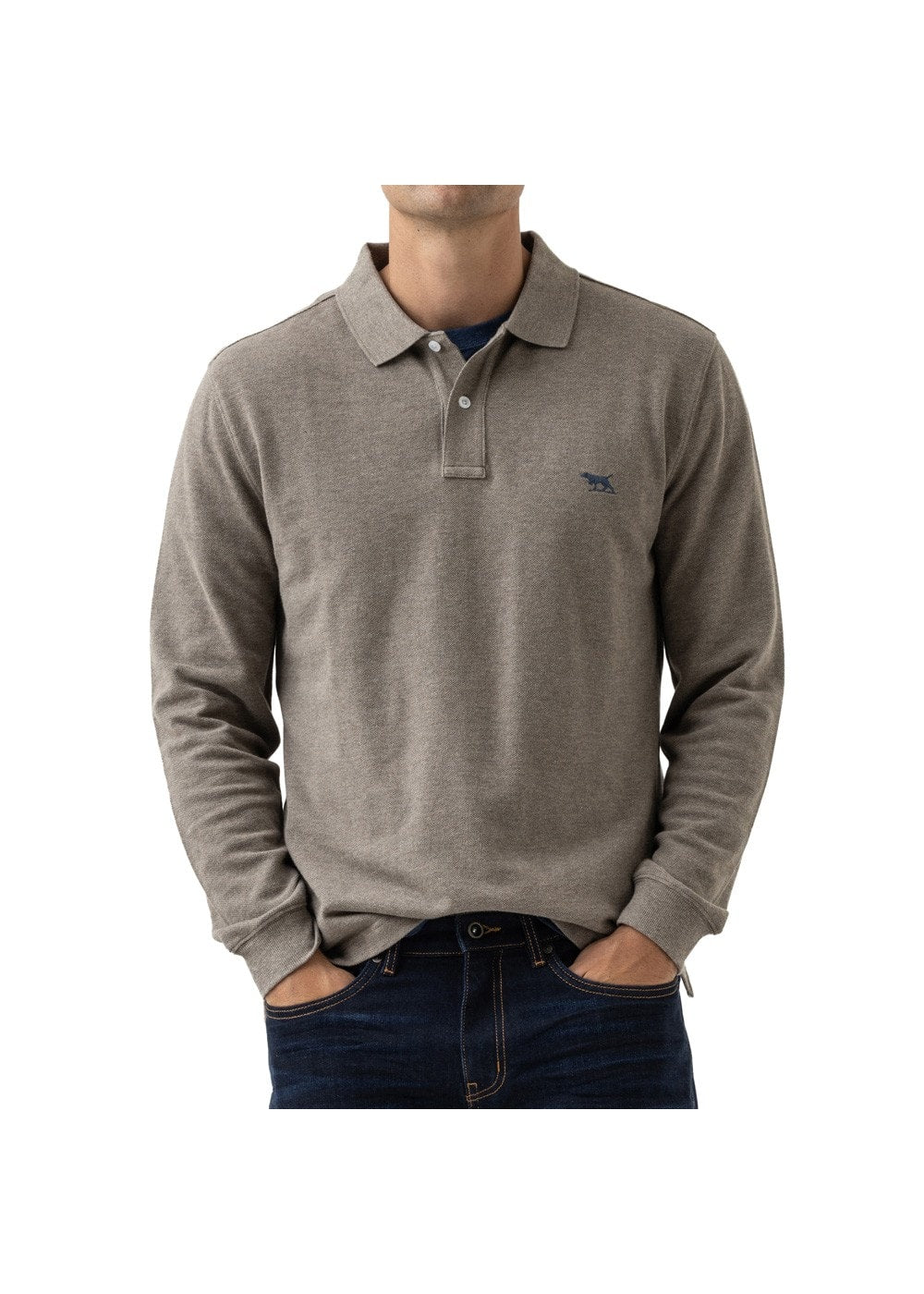 Gunn Long Sleeved Polo - Latte - 5