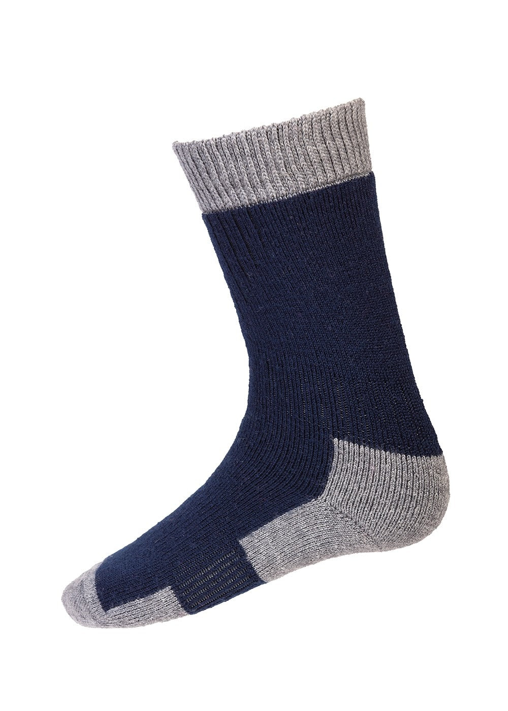 Linton Socks - Navy and Mid Grey - 1