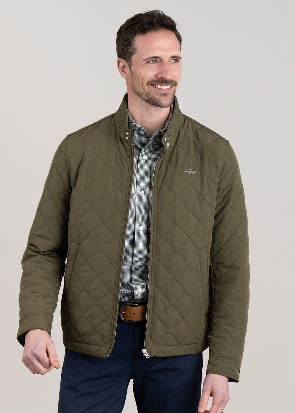 Quilted Windcheater Jacket - Juniper Green - 2