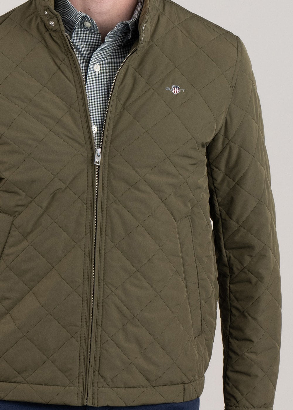 Quilted Windcheater Jacket - Juniper Green - 4