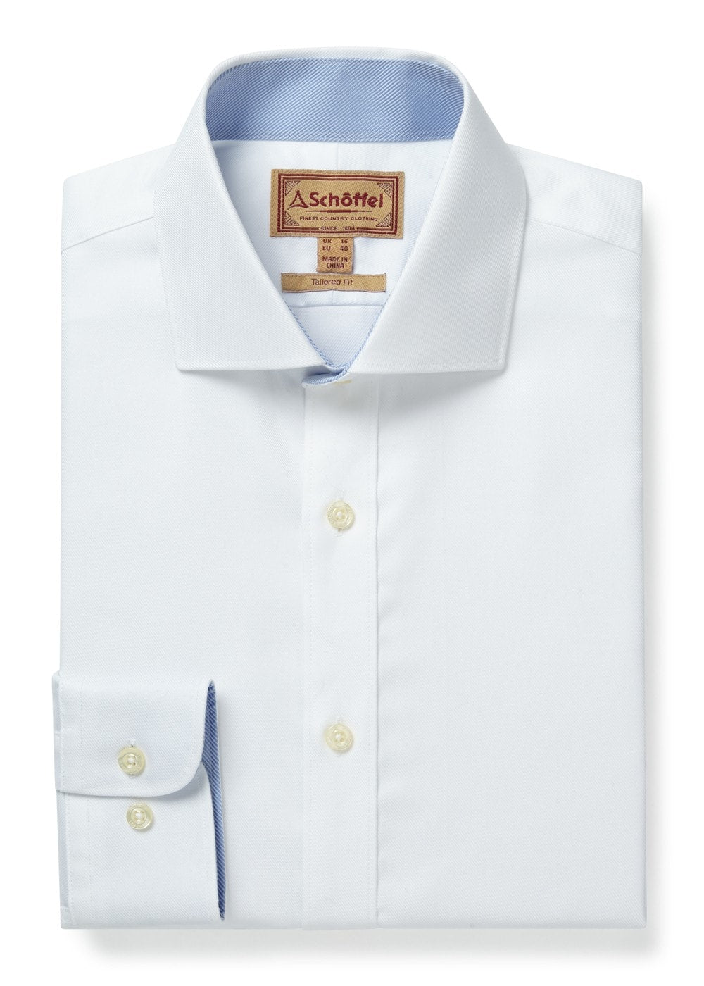 Greenwich Tailored Shirt - White Diagonal - 6