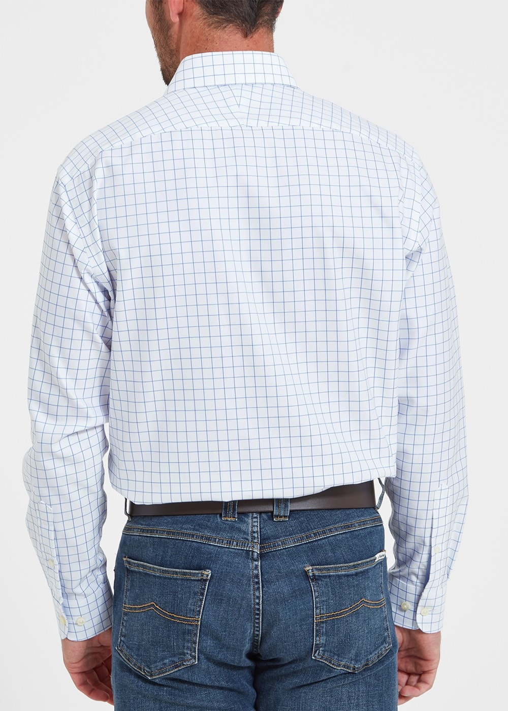 Greenwich Tailored Shirt - Light Blue Check - 2