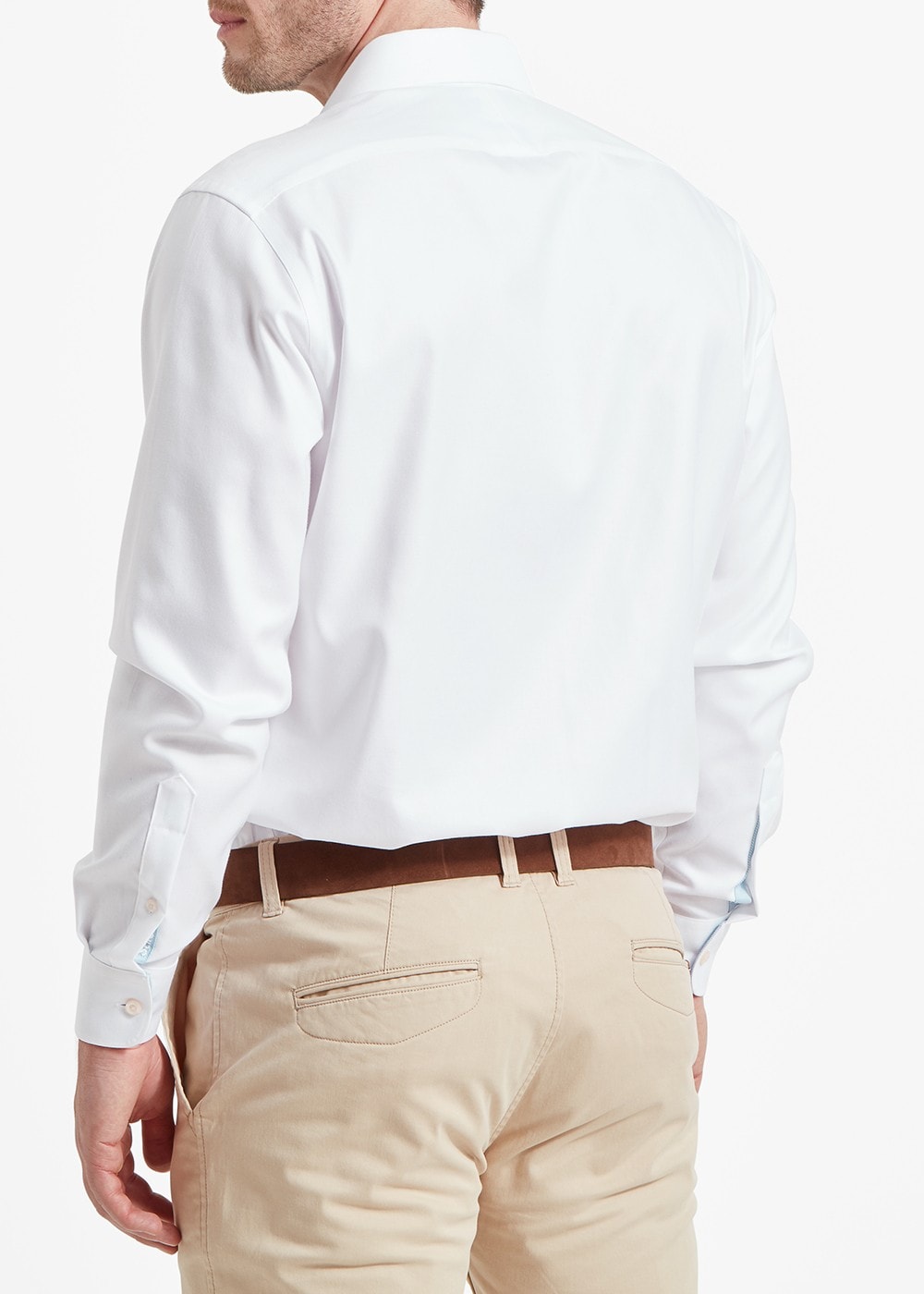 Greenwich Tailored Shirt - White Diagonal - 2