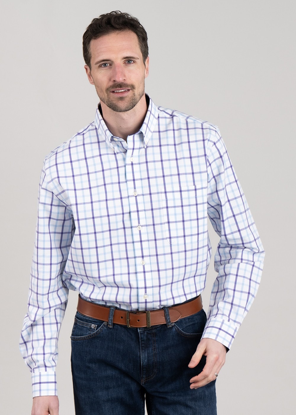 Brancaster Shirt - Bramble Check - 1