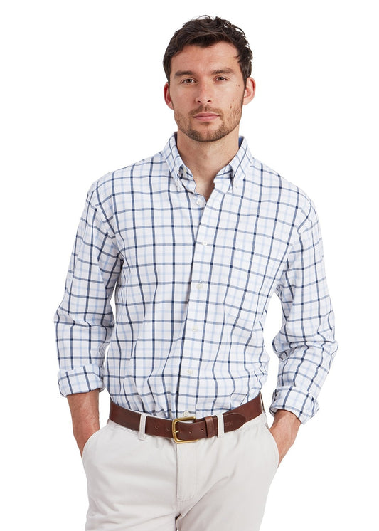 Brancaster Shirt - Imperial Blue Check - 0