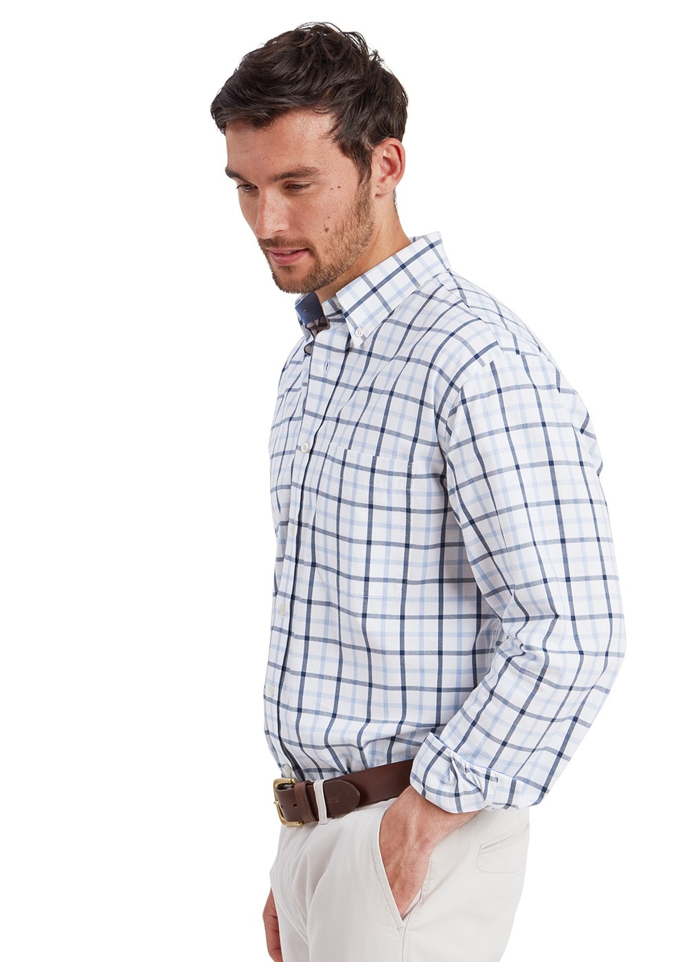 Brancaster Shirt - Imperial Blue Check - 2