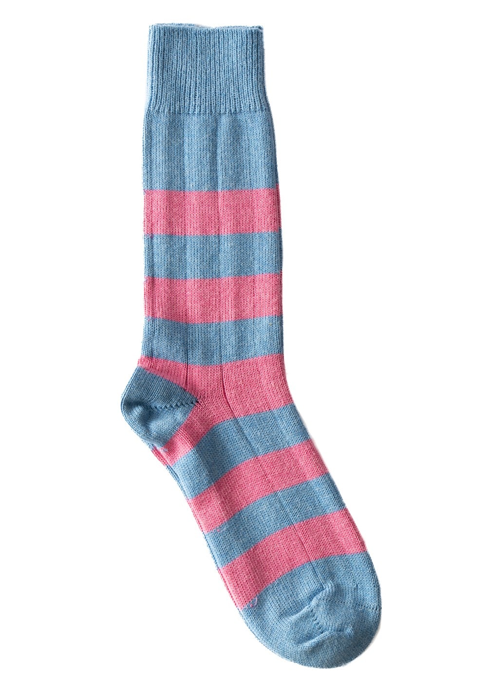 Rugger Stripe Socks - Jeans and Bubblegum - 1