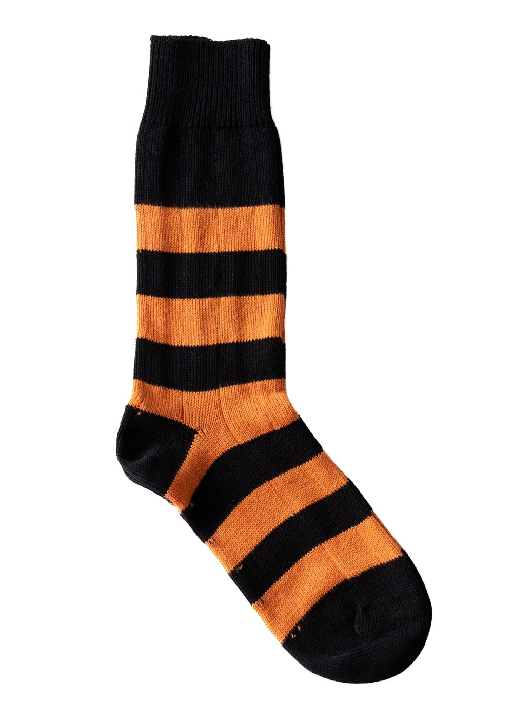 Rugger Stripe Socks - Black and Tiger - 1