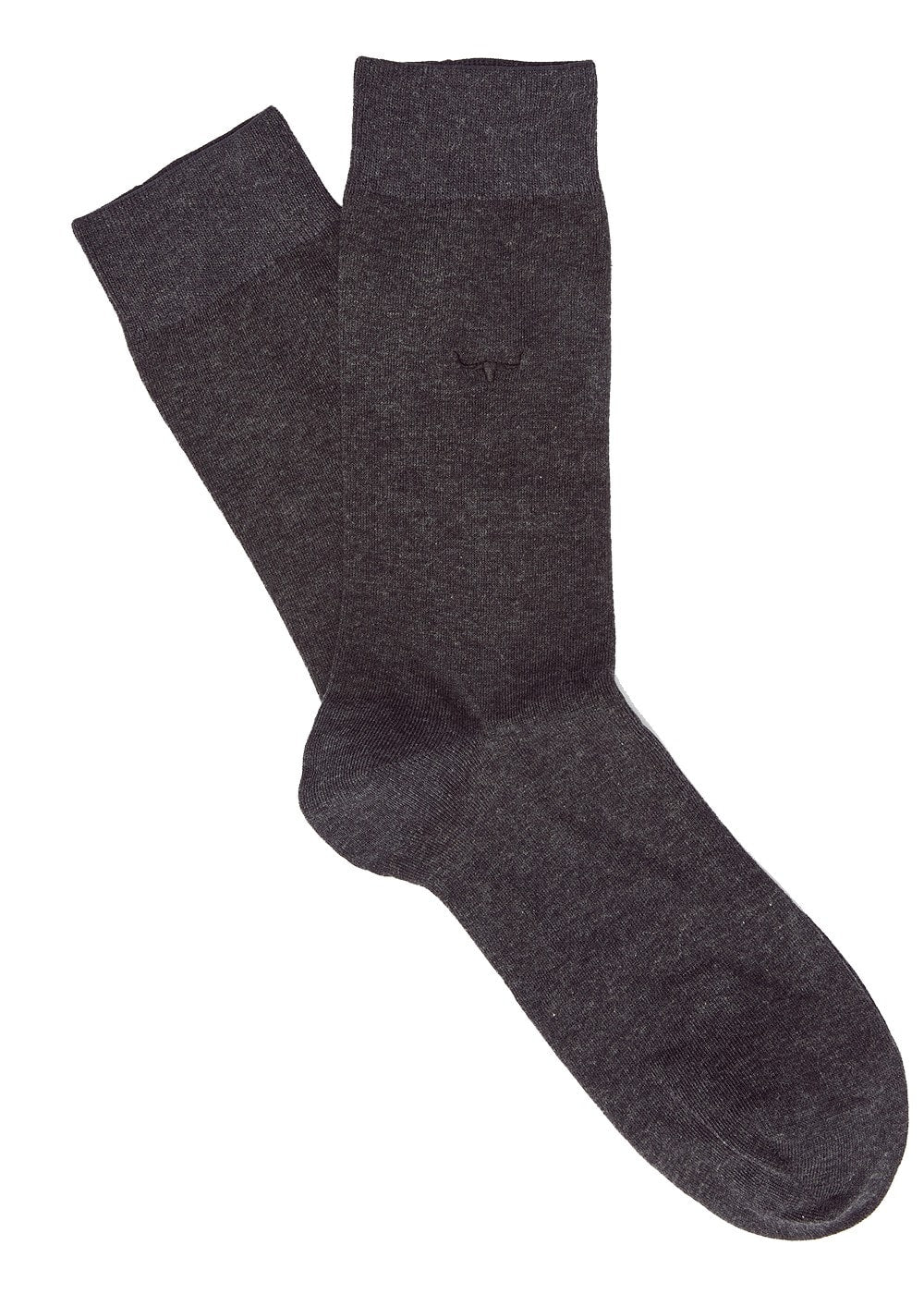 Fine Gauge Cotton Socks - Grey - 1