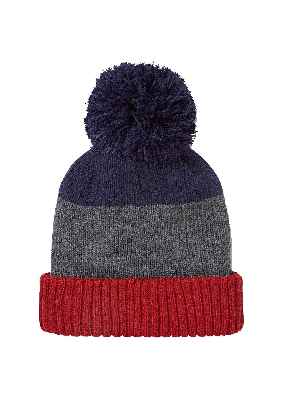 Flitcham Cold Weather Bobble Hat - Orange, Grey and Navy - 2