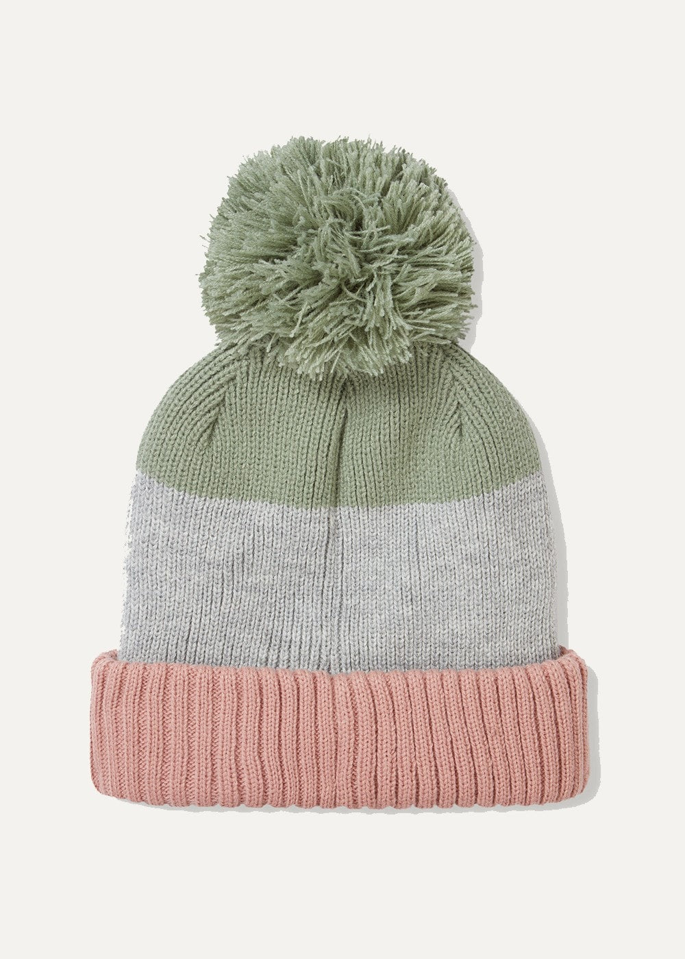 Flitcham Cold Weather Bobble Hat - Pink, Green and Grey - 2