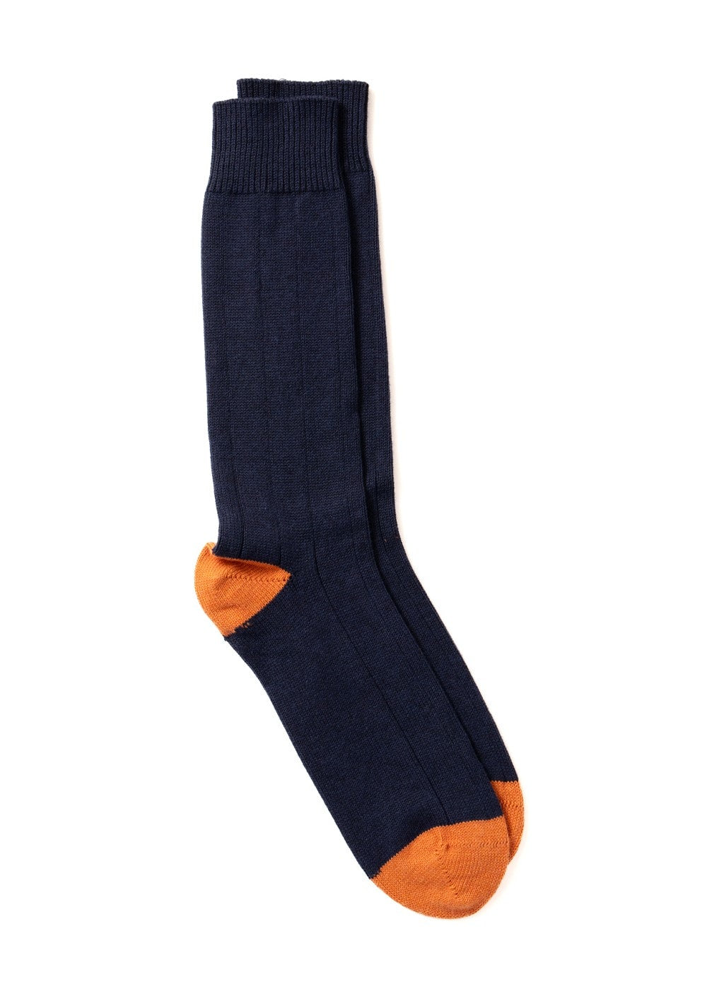 Rugger Heel and Toe Socks - Tiger and Navy - 1