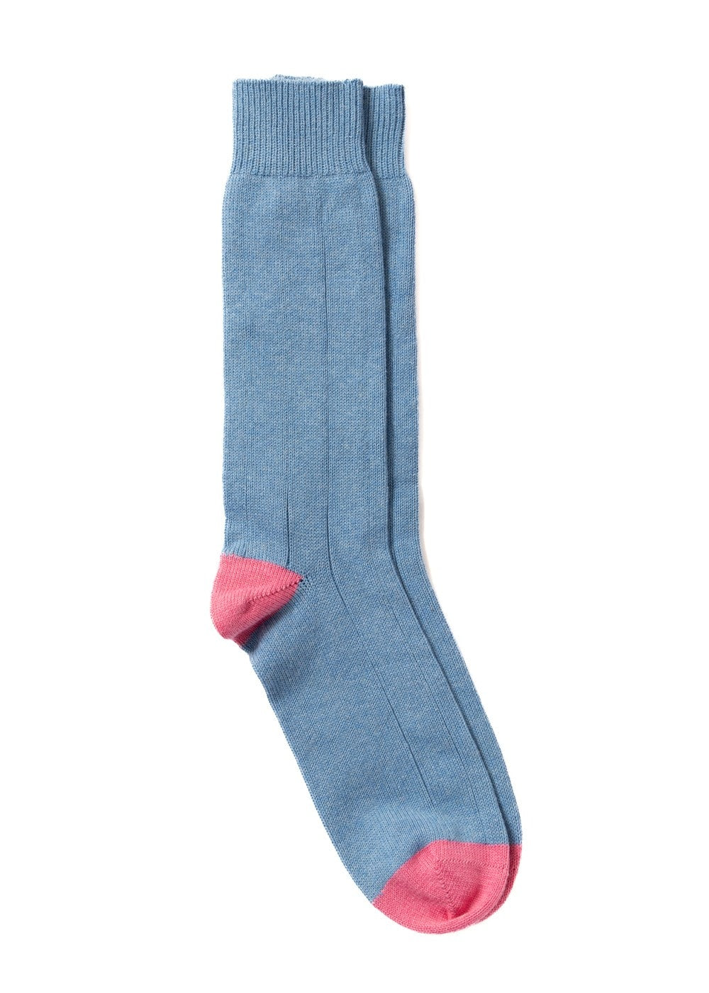 Rugger Heel and Toe Socks - Bubblegum and Jeans - 1